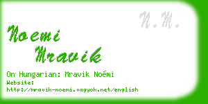 noemi mravik business card